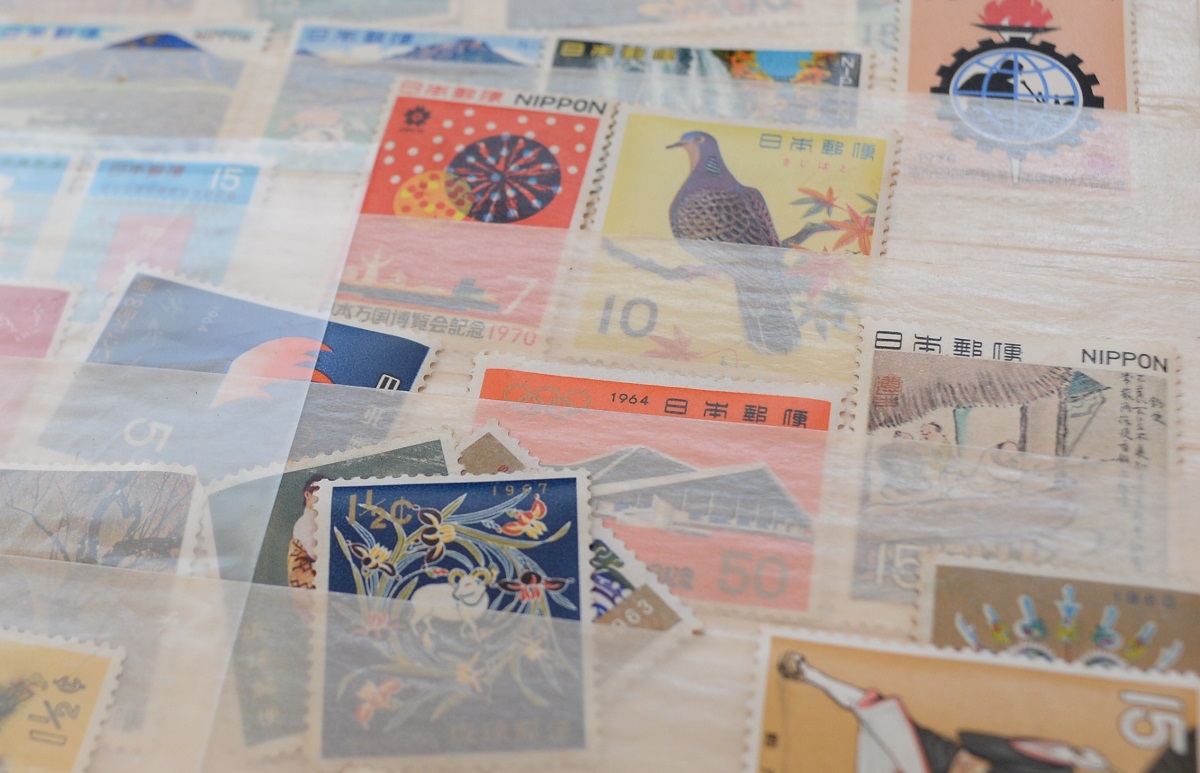 日本の古い切手バラ